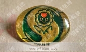 绿化金属徽章制作,金属光面徽章