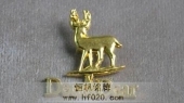 镀金徽章,K金真金金属镂空徽章